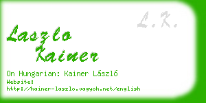 laszlo kainer business card