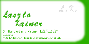 laszlo kainer business card